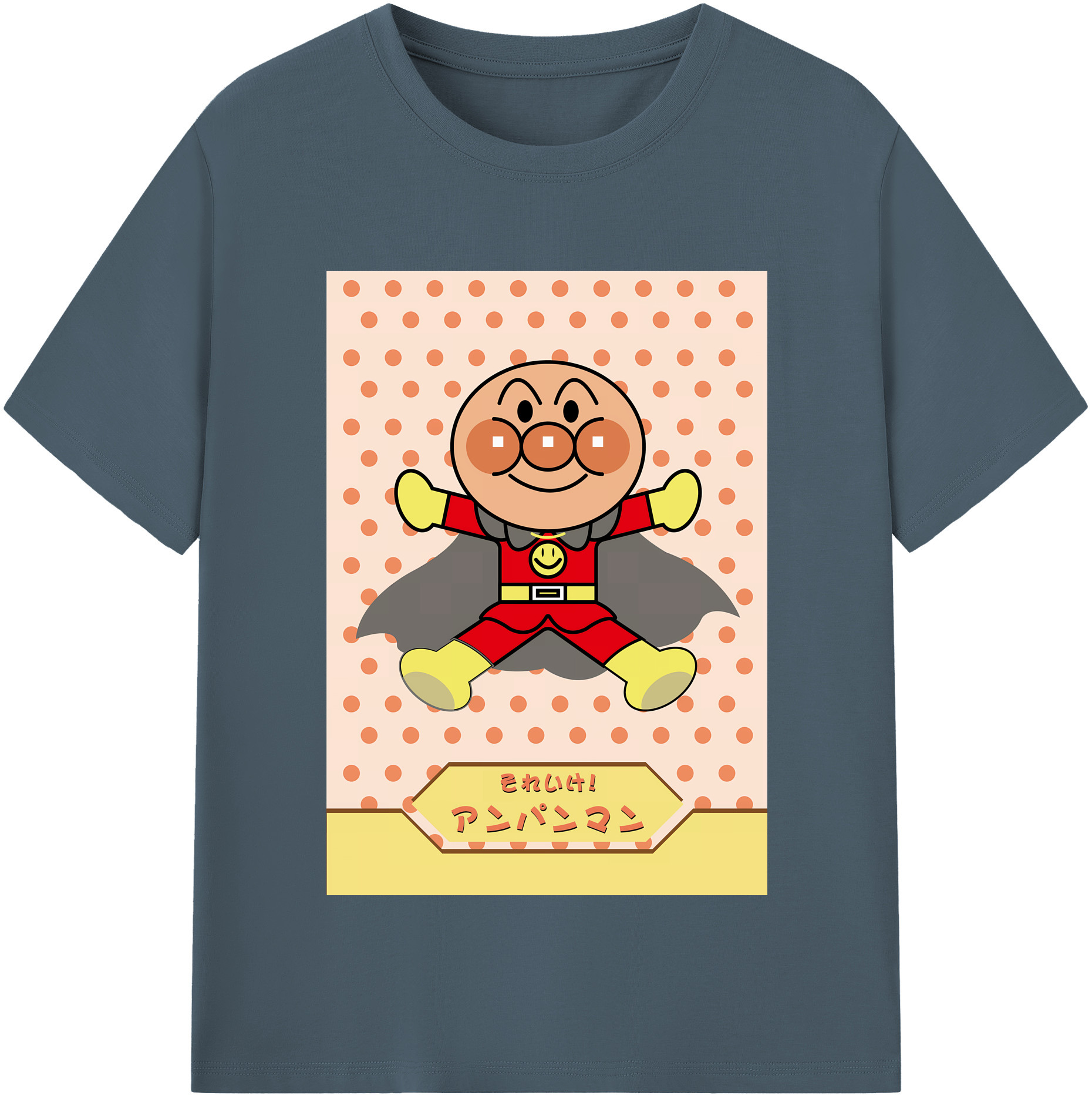 （画像用） アンパンマン Anpanman 綿100％半袖Tシャツ（フロントプリント）